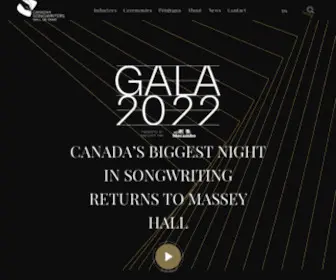 CSHF.ca(Canadian Songwriters Hall of Fame) Screenshot