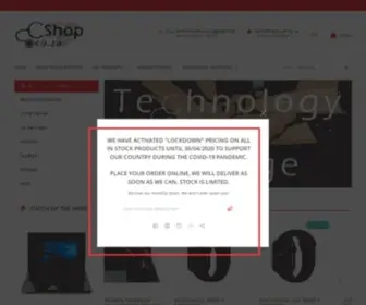 Cshop.co.za(Computer hardware and software online distributors) Screenshot