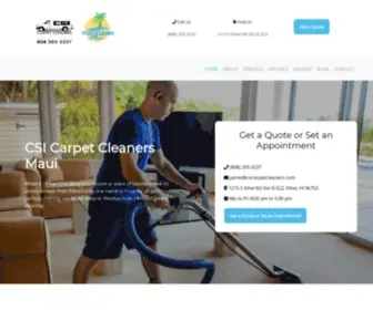 Csicarpetcleaners.com(CSI Carpet Cleaners Maui) Screenshot