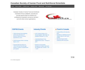 Csifns.ca(Canadian Society of Iranian Food and Nutritional Scientists) Screenshot