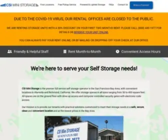 Csiministorage.com(Premium Self Storage Units) Screenshot