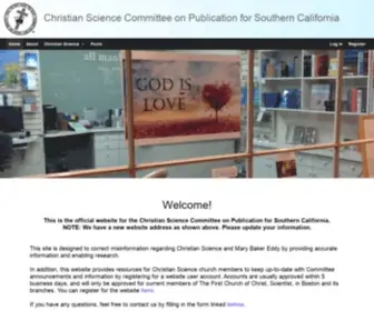 Csinsocal.com(Christian Science) Screenshot