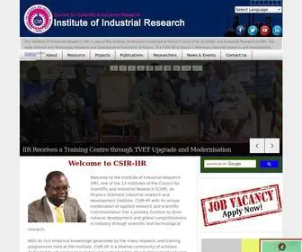 Csir-IIR.com(Home) Screenshot