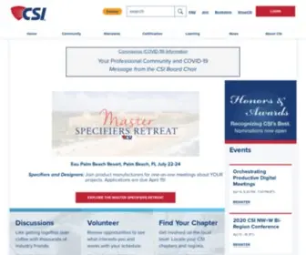 Csiresources.org(Construction Specifications Institute) Screenshot