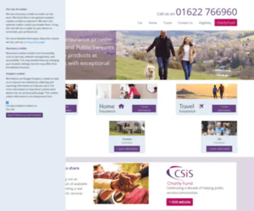 Csis.co.uk(Car, Home & Travel Insurance) Screenshot