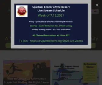 CSlpalmdesert.org(Center for Spiritual Living) Screenshot