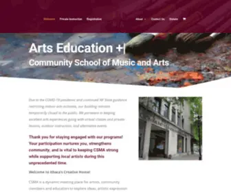 Csma-Ithaca.org(Community School of Music and Arts in Ithaca) Screenshot