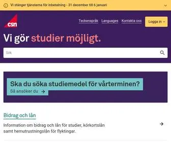 CSN.se(Centrala studiestödsnämnden) Screenshot