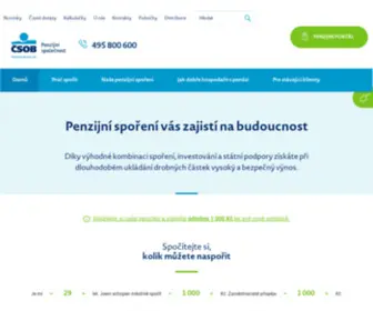 Csob-Penze.cz(ČSOB Penzijní společnost) Screenshot