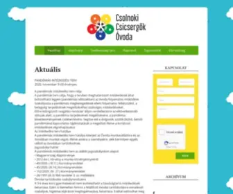Csolnokicsicsergok.hu(Csolnoki Csicsergők Óvoda weboldala. Cím) Screenshot