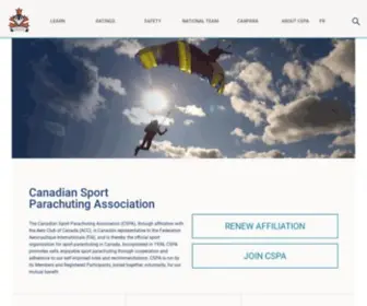 Cspa.ca(Canadian Sport Parachuting Association) Screenshot