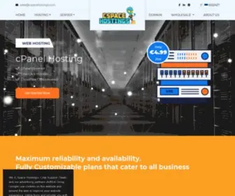 Cspacehostings.com(Klantensysteem Home) Screenshot