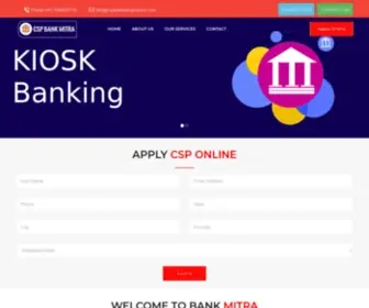 CSpbankmitraservice.com(CSP Bank Mitra Service) Screenshot