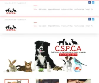 CSpca.ie(Cork Society for the Prevention of Cruelty to Animals) Screenshot