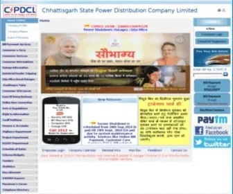 CSPDCL.co.in(Chhattisgarh State Power Distribution Company Limited) Screenshot