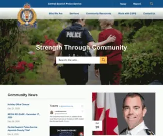 Cspolice.ca(Central Saanich Police Service) Screenshot