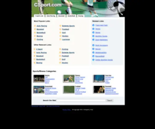 Csport.com(The Leading C Sport Site on the Net) Screenshot