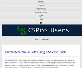 CSprousers.org(CSPro Users) Screenshot