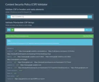 CSpvalidator.org(CSP Header Inspector and Validator) Screenshot