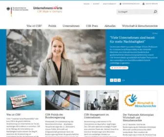 CSR-IN-Deutschland.de(CSR-Website der Bundesregierung zu aktuellen Themen rund um Corporate Social Responsibility und CSR) Screenshot