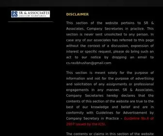 Csravibhushan.com(SR & Associates) Screenshot