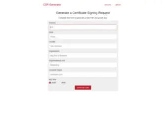 CSrgenerator.com(CSR Generator) Screenshot