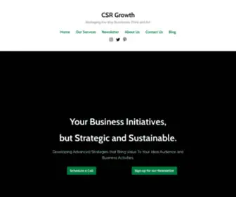 CSRgrowth.com(Reshaping the Way Businesses Think and Act) Screenshot