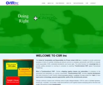 Csrinc.co.in(Centre for Sustainability and Responsibility Inc Pvt Ltd) Screenshot