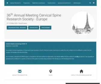 CSRS-Europe-Congress.com(36th Annual Meeting Cervical Spine Research Society) Screenshot