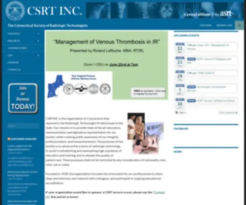 CSRT.us(The Connecticut Society of Radiologic Technologists) Screenshot