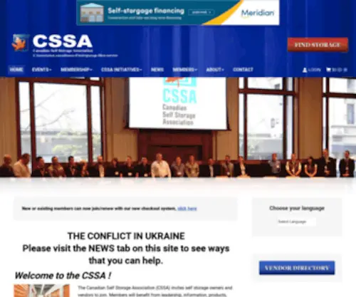 Cssa.ca(Canadian Self Storage Association (CSSA)) Screenshot