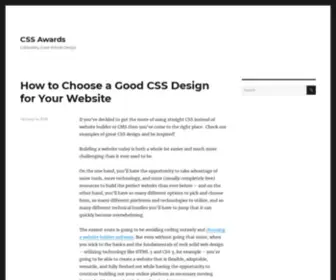 Cssawds.com(CSS Awards) Screenshot