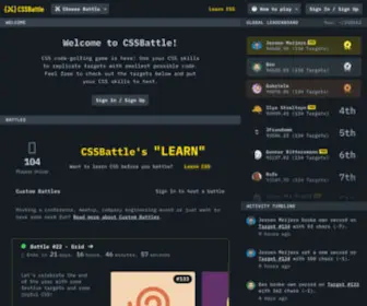 CSsbattle.dev(Css code golfing game) Screenshot