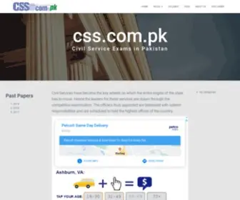 CSS.com.pk(Civil Services Exams in Pakistan) Screenshot