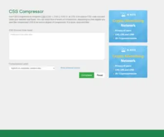 CSscompressor.net(CSS Compressor) Screenshot