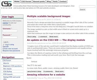 CSScreator.com(CSS Creator) Screenshot