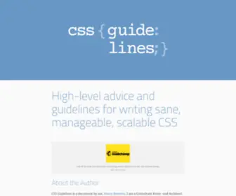 CSsguidelin.es(High-level advice and guidelines for writing sane, manageable, scalable CSS) Screenshot