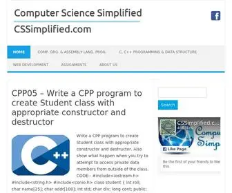 Cssimplified.com(Computer Science Simplified) Screenshot