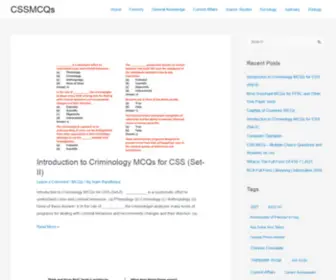 CSSMCQS.pk(Largest MCQs Website) Screenshot