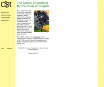 CSSR.org(The Council of Societies for the Study of Religion) Screenshot