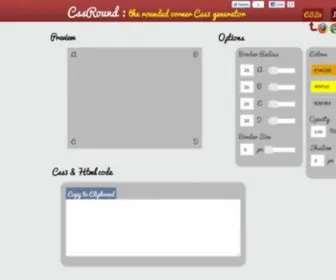 CSsround.com(Rounded corner generator) Screenshot