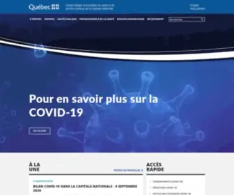 CSSSQN.qc.ca(Centre intégré universitaire de santé et de services sociaux de la Capitale) Screenshot