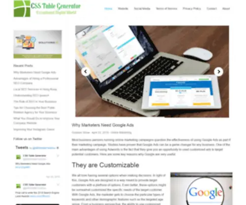 CSstablegenerator.com(CSS Table Generator) Screenshot