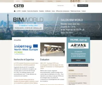 CSTB.fr(Centre Scientifique et Technique du Bâtiment) Screenshot