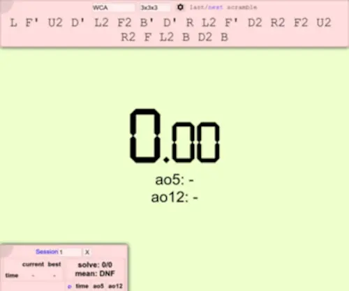 Cstimer.net(Professional Rubik's Cube Speedsolving/Training Timer) Screenshot