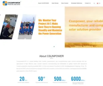 Csun-Power.com(Solar Module Manufacturer) Screenshot