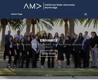 Csunama.org(CSUN AMA educates students about the marketing industry and) Screenshot