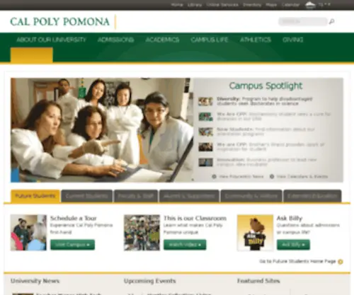 Csupomona.edu(Cal Poly Pomona) Screenshot