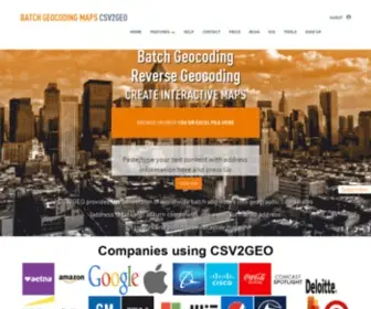 CSV2Geo.com(Geocoding Addresses with Batch Geocoder CSV2GEO) Screenshot