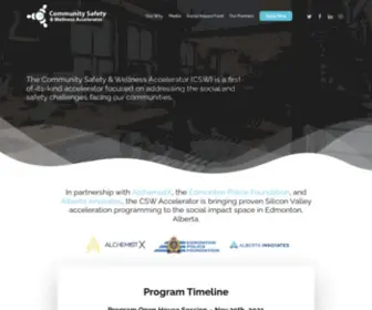 Cswaccelerator.com(Community Safety and Wellness Accelerator) Screenshot